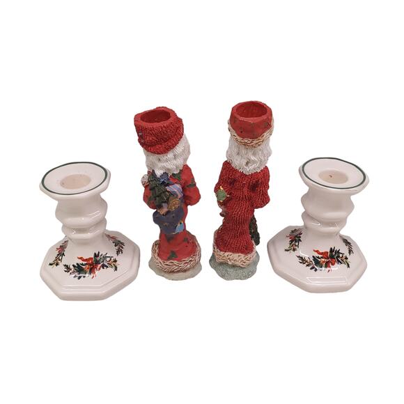 Vintage Pfaltzgraff Christmas Heritage Vintage Avon Winter Rose Santa Candle - Picture 11 of 16